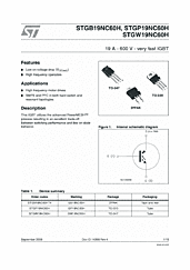 DataSheet STGP19NC60H pdf